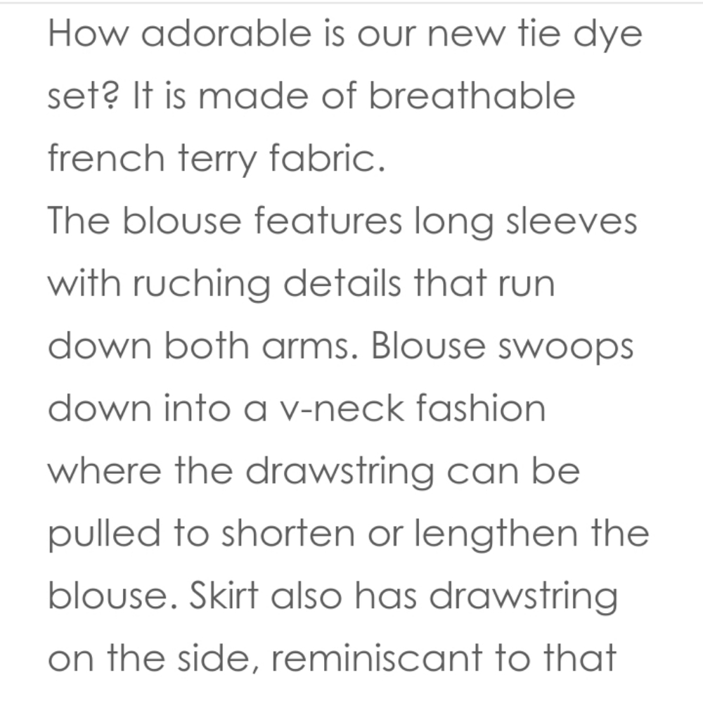 Tie dye Baddieville Bubbles skirt set - Picture 7 of 8